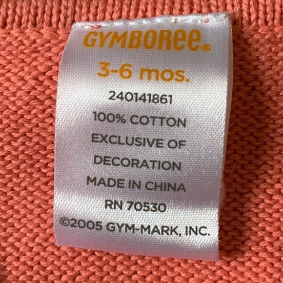 Gymboree Made With Love Butterfly Cardigan Sweater 3-6 Months Cotton Easter - Picture 4 of 5